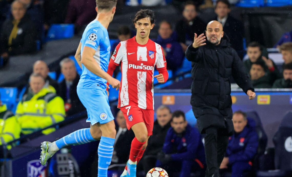 Man City-linked forward Joao Felix dribbling with the ball