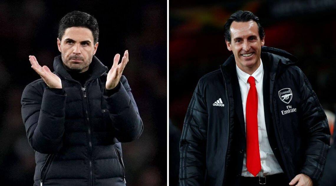 How Mikel Arteta's record at Arsenal compares with Unai Emery's
