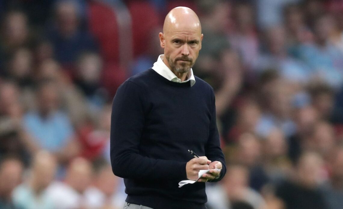 Man Utd boss Erik ten Hag writes down notes