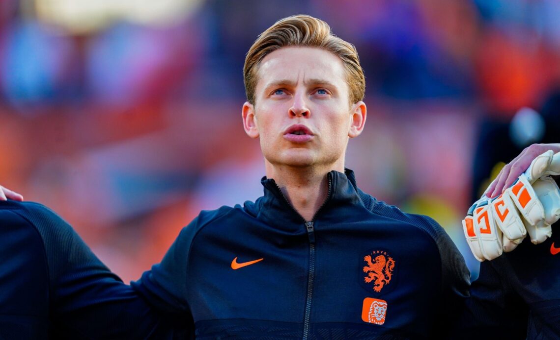 Man Utd target Frenkie de Jong before a match