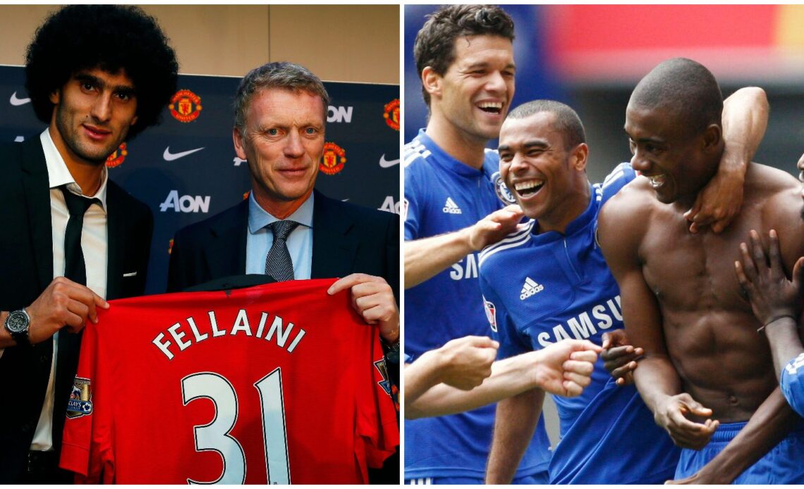 Chelsea celebrate and Man Utd unveil Marouane Fellaini.
