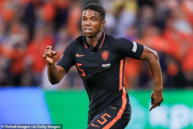 Manchester United want to hijack Lyon's attempts to sign Dutch star Tyrell Malacia (above)