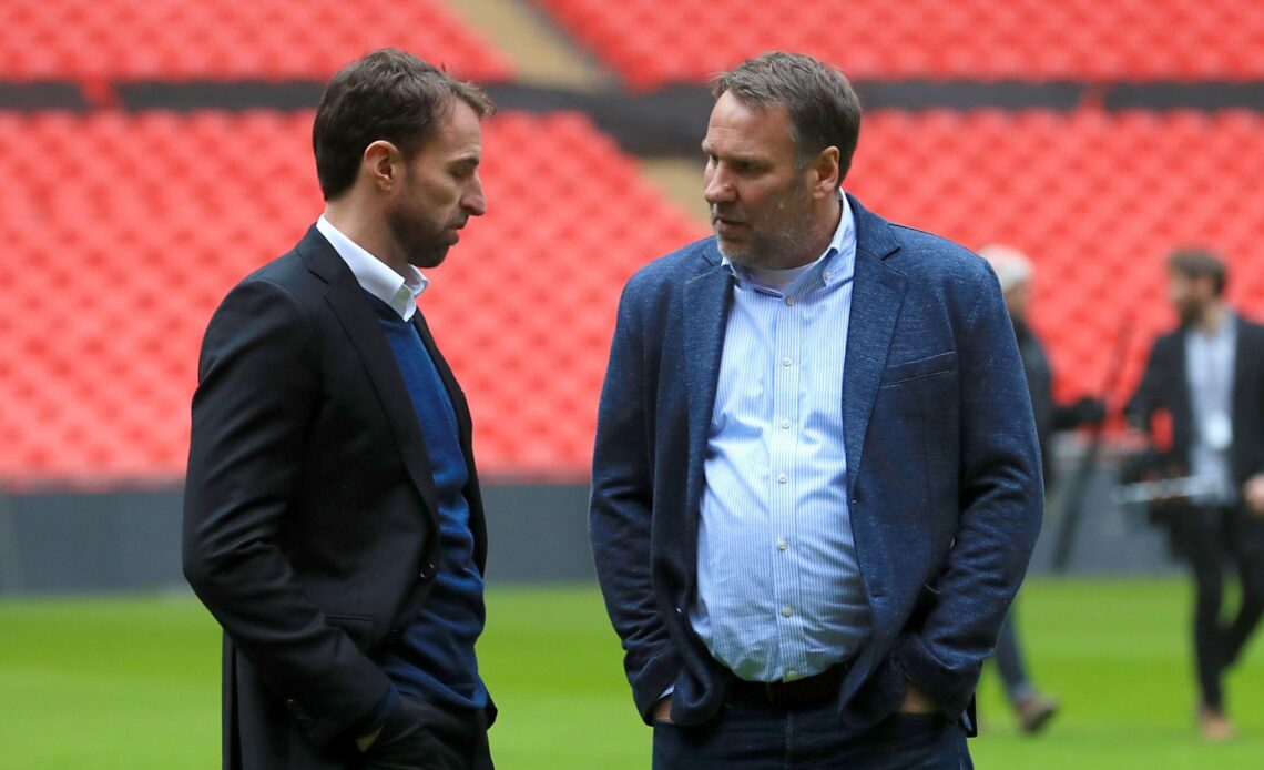 England manager Gareth Southgate and Paul Merson