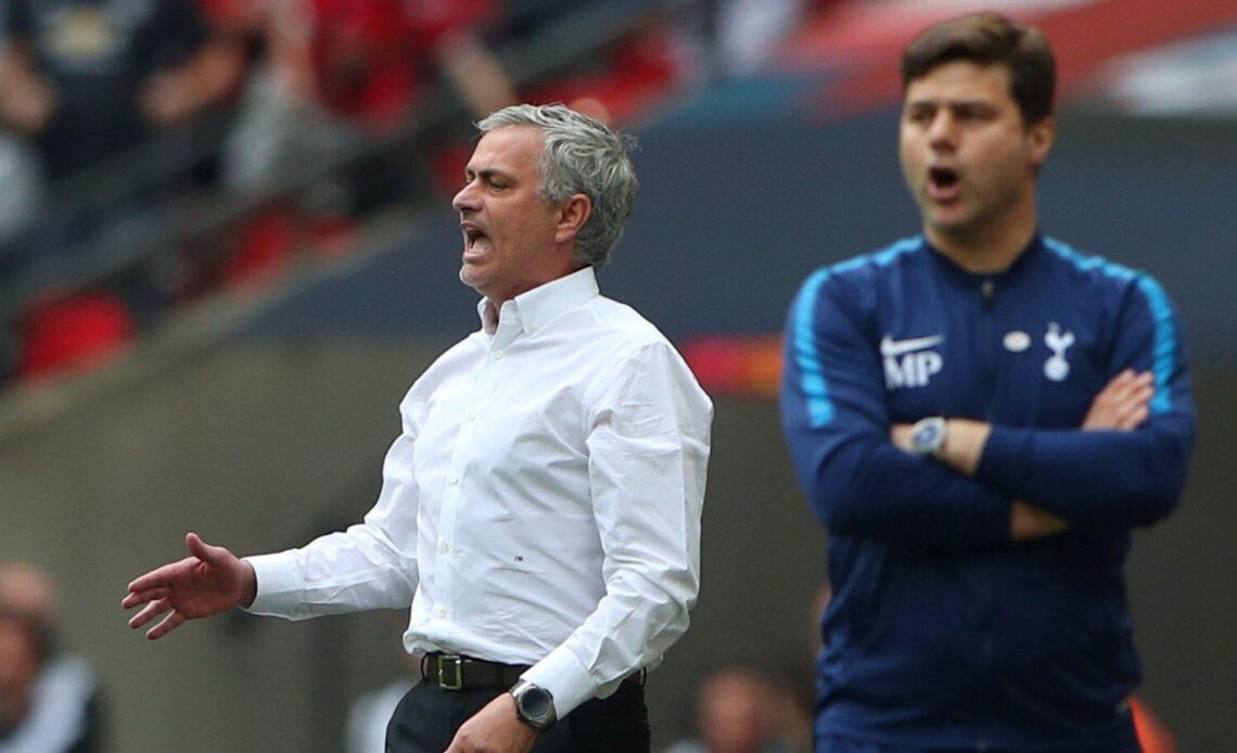 Jose Mourinho and Mauricio Pochettino on the touchline