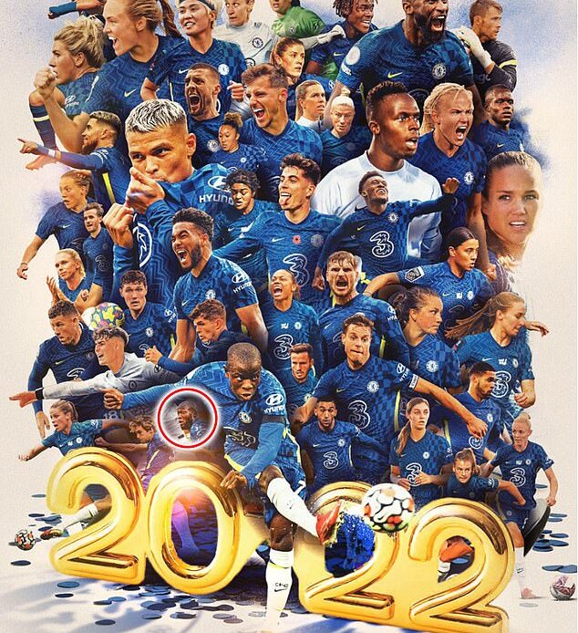 Romelu Lukaku can be seen just above the zero of 2022 in Chelsea's New Year post on Twitter