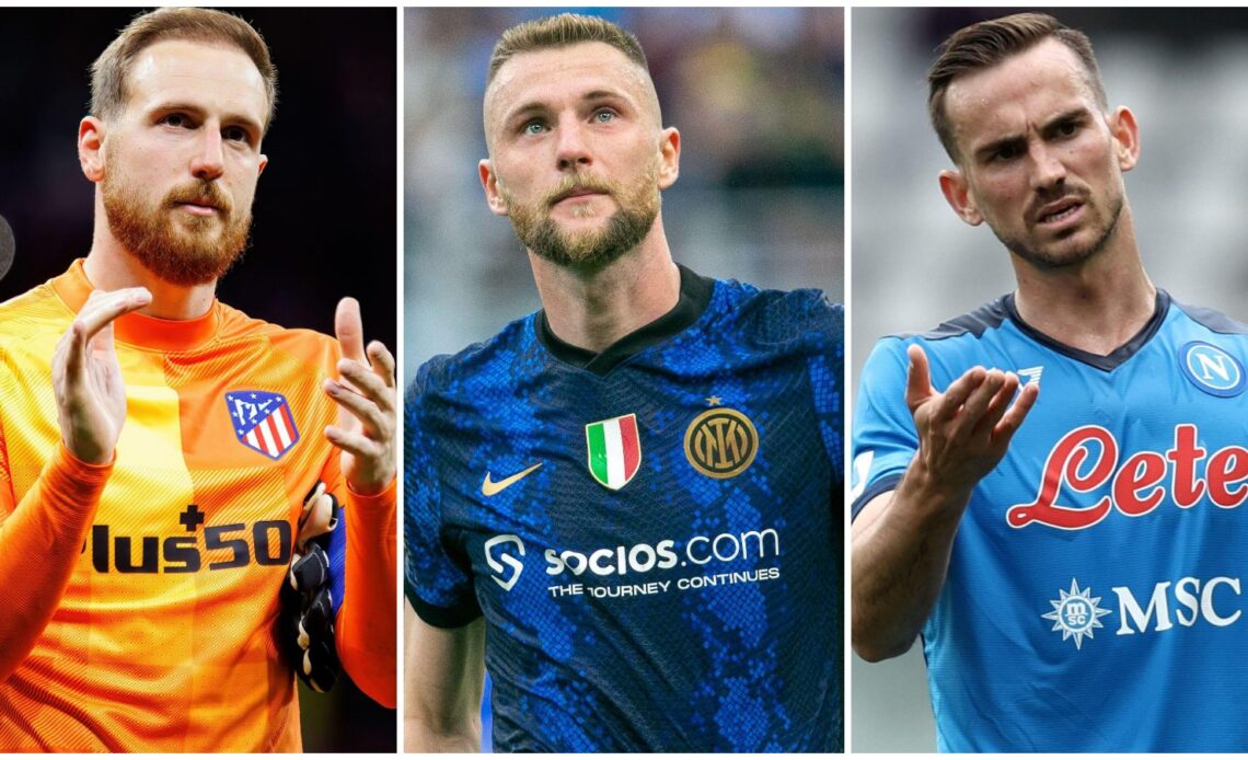 Jan Oblak, Milan Skriniar and Fabian Ruiz are all entering the final year of their contracts.