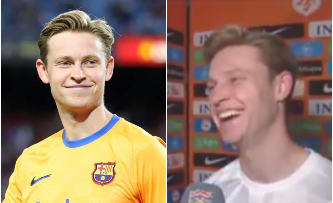 Video: Frenkie de Jong laughs when questioned about joining Man United