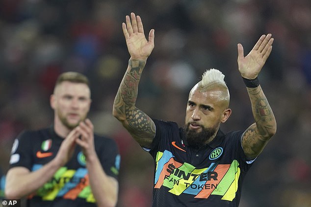 Vidal won the Serie A title during his two-year stint at Inter Milan after joining the club in 2020