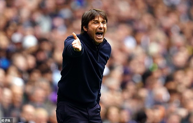 Spurs boss Antonio Conte (pictured) looks set to make the defender his fifth summer signing