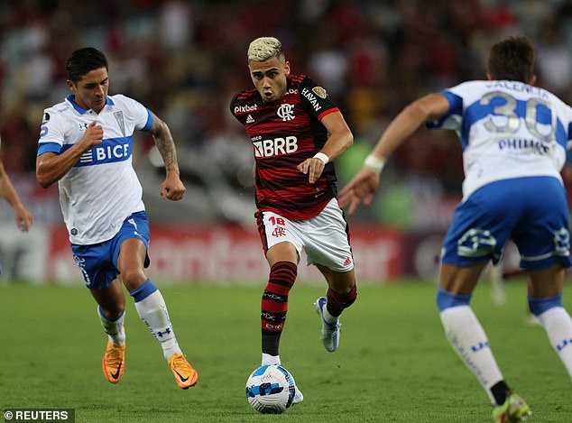 The Brazilian midfielder managed eight goals and three assists in 52 games for Flamengo