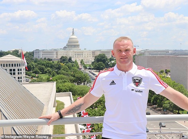 Rooney poses in front of the US Capitol during his time as a DC United player back in 2018