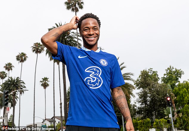 The winger has joined up with his Chelsea team-mates in Los Angeles following his move