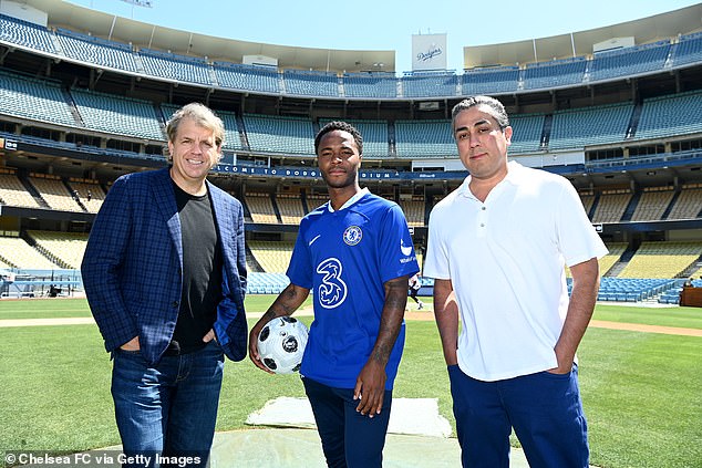 The Blues revived their pre-sanction interest in promising left-back Sturge and stepped up their attempts to land a number of youth targets following the takeover by Todd Boehly (left)