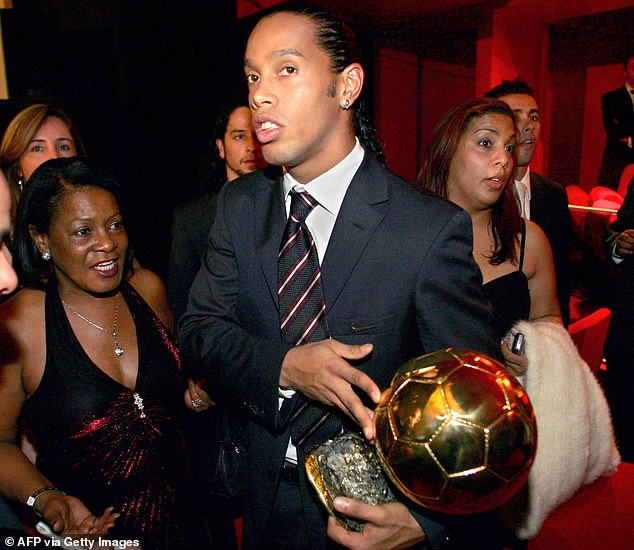 Ronaldinho was crowned the best playing in Europe after winning the Ballon d'Or in 2005