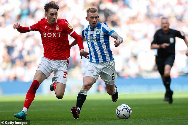 The Huddersfield midfielder lined up against Forest in the Championship play-off final in May