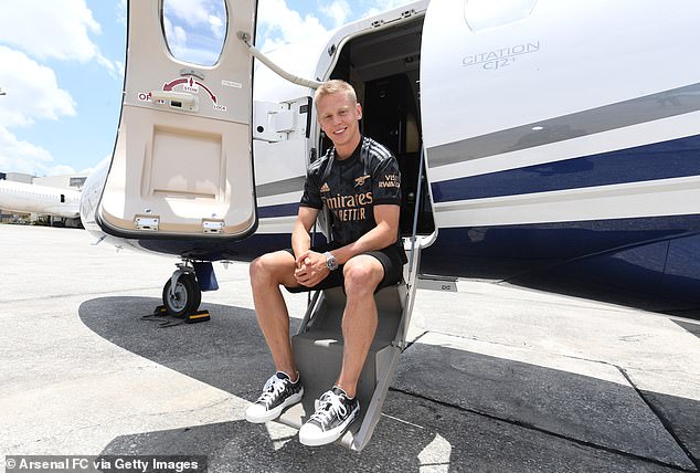 Zinchenko has already touched down in Orlando, Florida to link up with his new team-mates