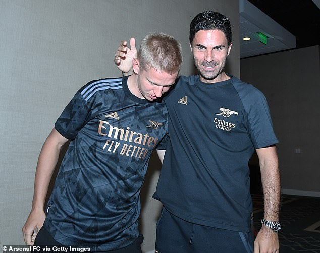 Zinchenko is reunited with Arteta who previously worked with him while City assistant boss
