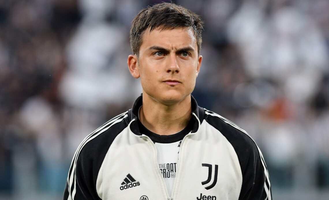 Reported Arsenal target Paulo Dybala before a match