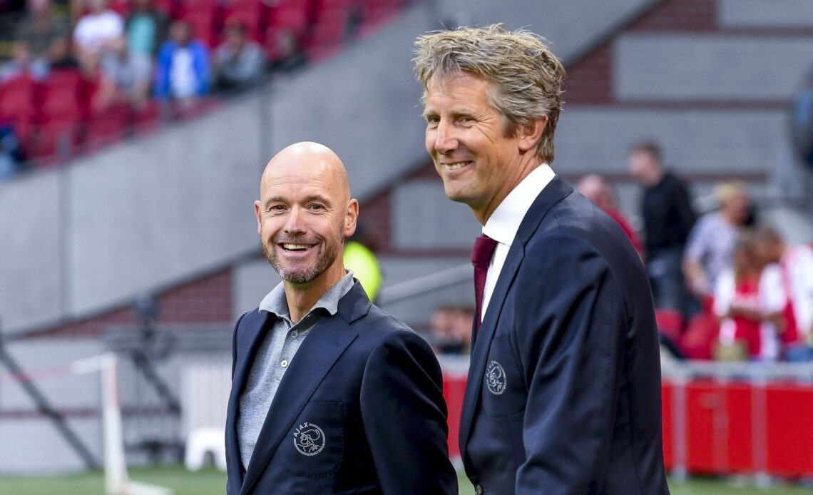 New Manchester United manager Erik ten Hag and former United goalkeeper Edwin van der Sar