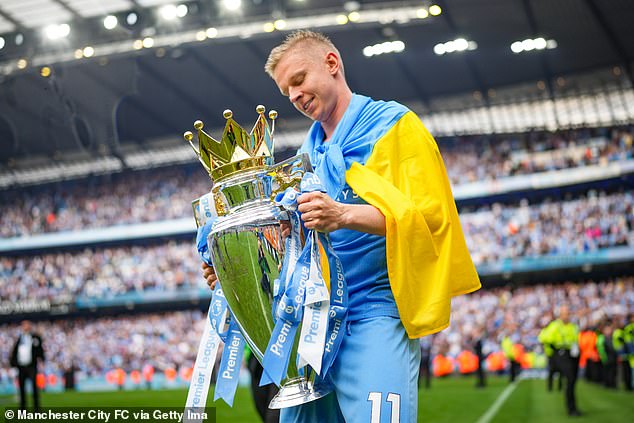 Ukrainian Oleksandr Zinchenko is set for a £35m switch from Manchester City to Arsenal