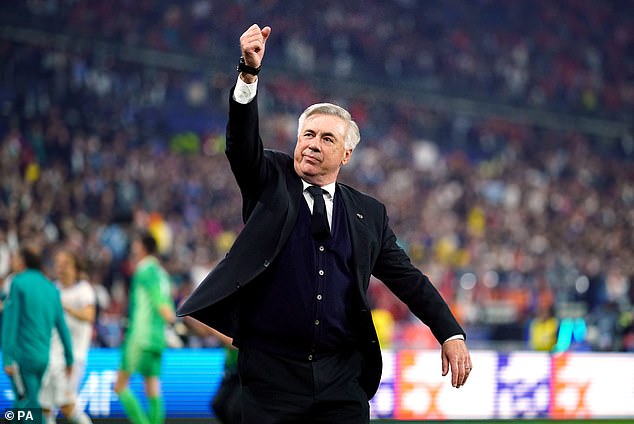 Carlo Ancelotti (above) has confirmed Real Madrid will not sign anymore players this summer