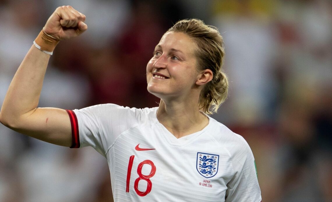 Ellen White looks happy for England