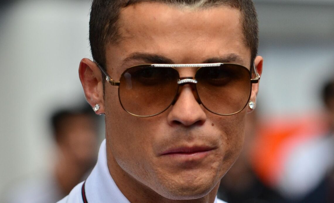 Man Utd striker Cristiano Ronaldo at a Formula One grand prix
