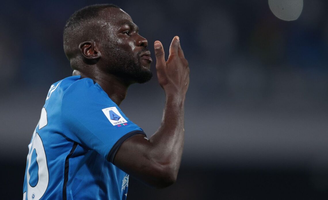Chelsea signing Kalidou Koulibaly blows kisses at the crowd