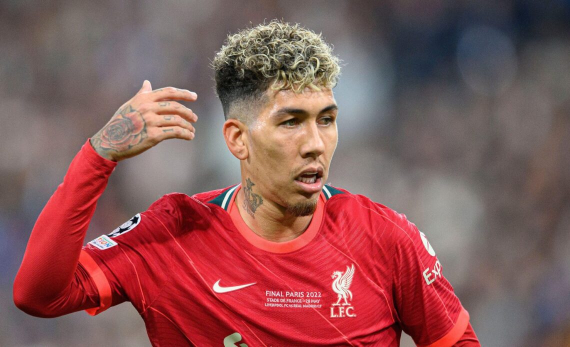 Liverpool striker Roberto Firmino