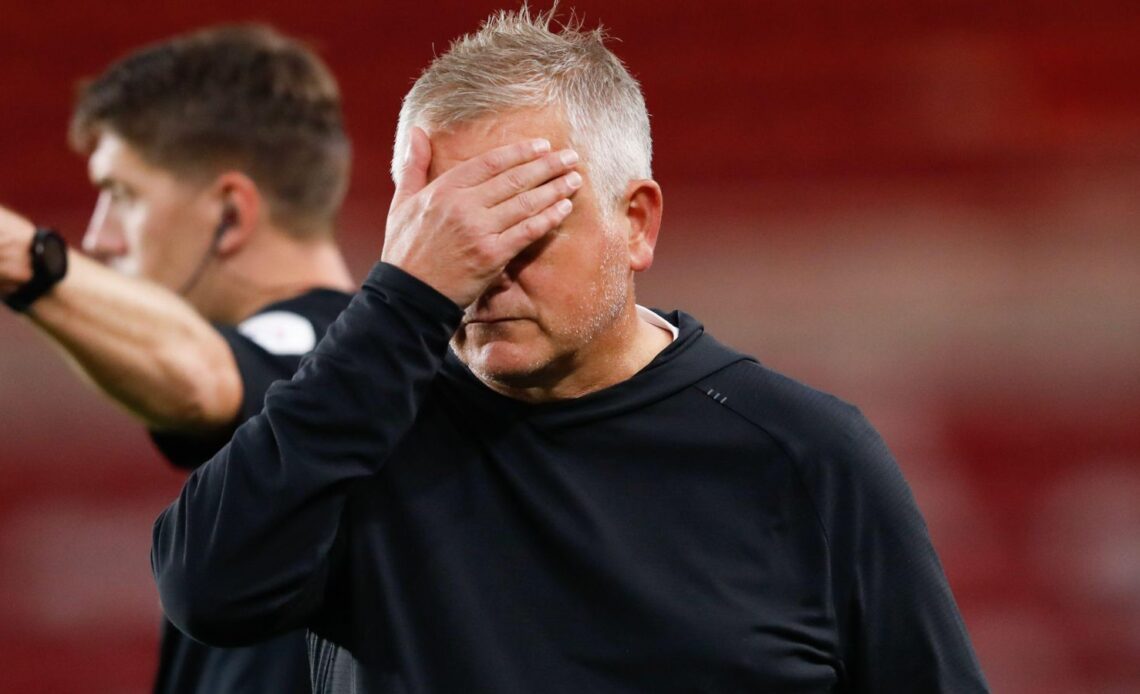 Middlesbrough boss Chris Wilder puts his hand on his face