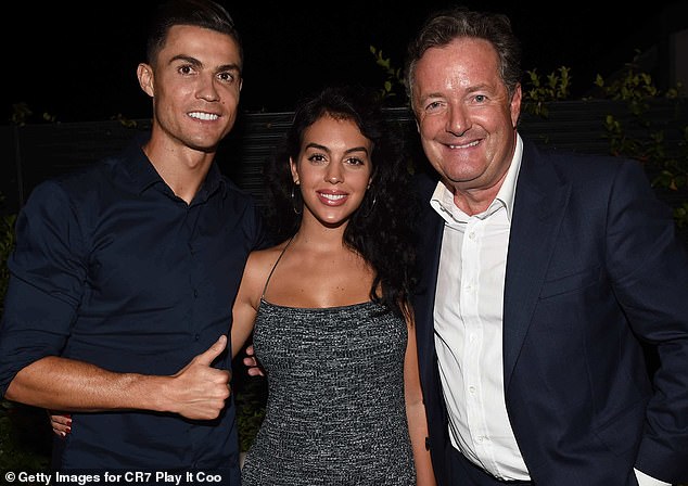 Piers Morgan (right) has again advised Cristiano Ronaldo (left) to pursue a transfer to Arsenal