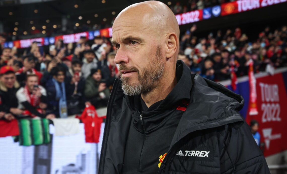 Man Utd boss Erik ten Hag walks out of the tunnel