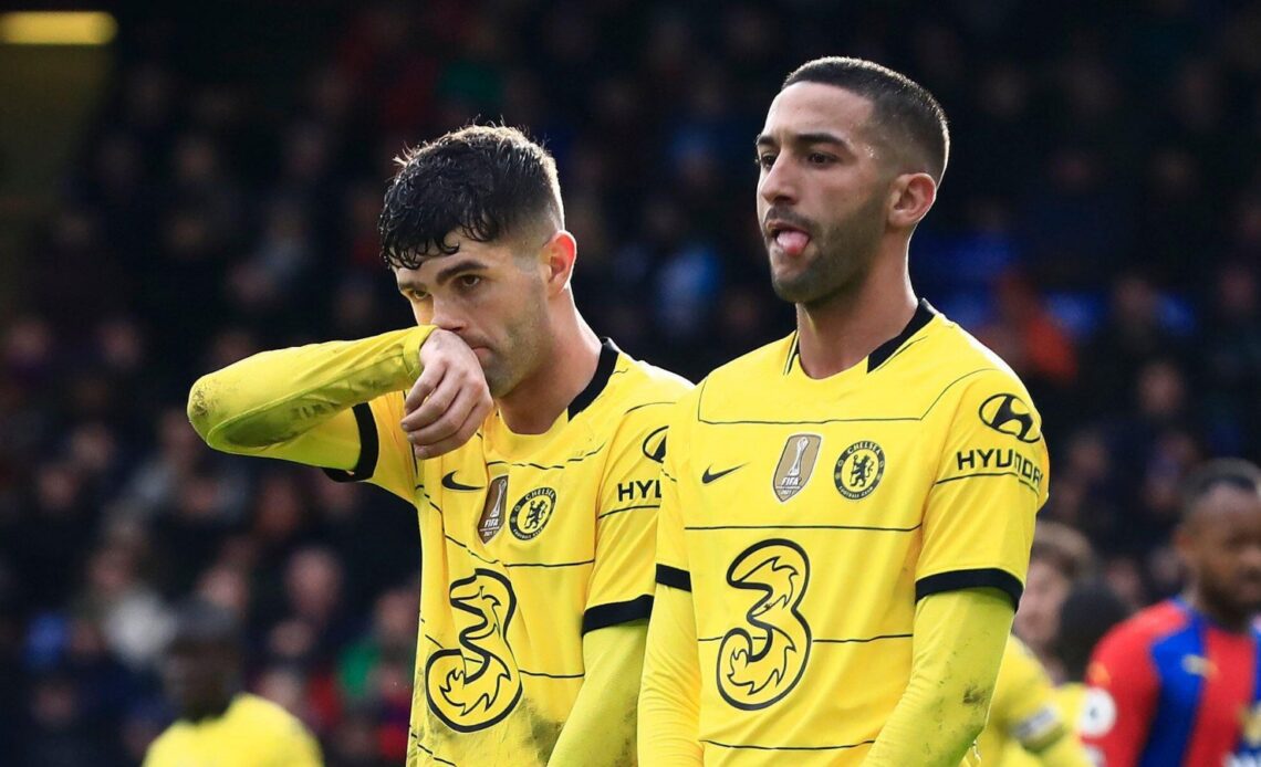 Christian Pulisic and Hakim Ziyech look dejected