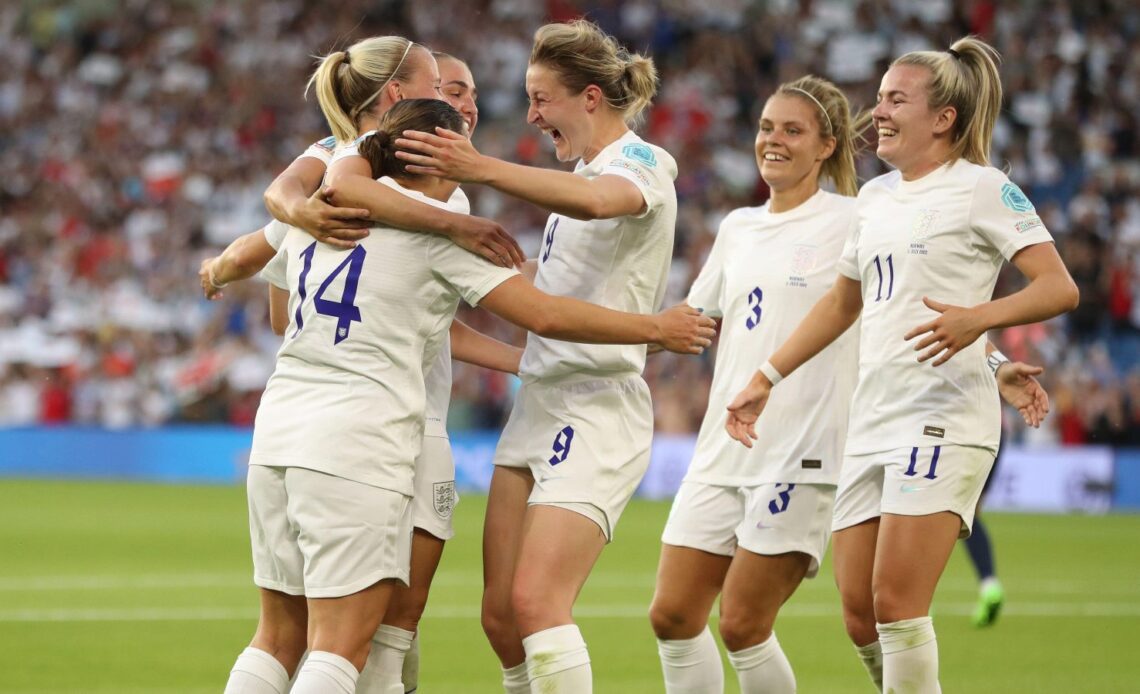 England women during the thrashing of Norway