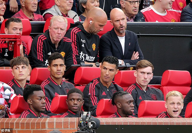 The Portuguese star, who wants to leave Old Trafford, was only named among the substitutes