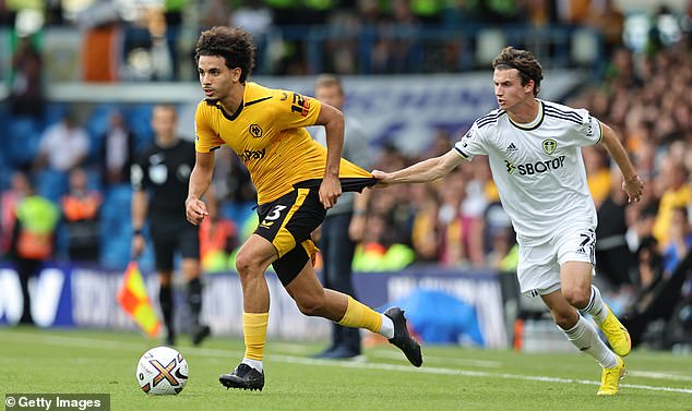 Rayan Ait-Nouri (left) featured in Wolves' Premier League opening day defeat to Leeds