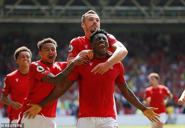 One of the new signings, Nigerian Taiwo Awoniyi (centre), scored the only goal of the game