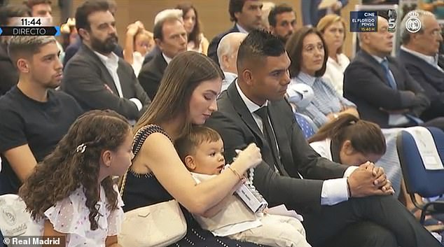 Both Casemiro and his wife were visibly emotional during the farewell event