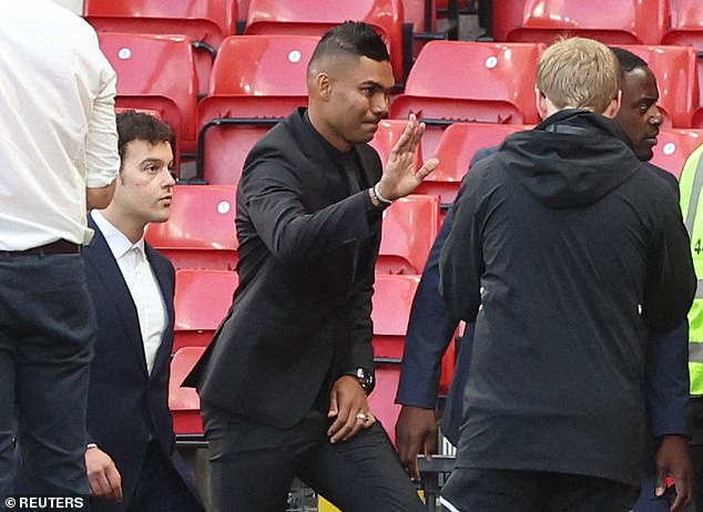 Brazilian Casemiro was paraded around the Old Trafford pitch before the Liverpool game