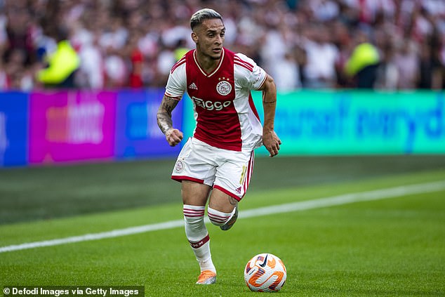 Antony was left out of Ajax's squad on Sunday ahead of a potential £84m move to Manchester