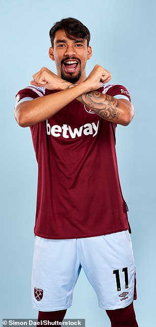 Paqueta performs for the camera after signing for West Ham this week