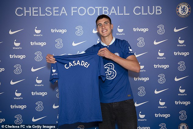 Chelsea have confirmed the £12.6million signing of Cesare Casadei from Inter Milan