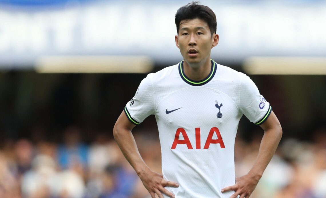 Son Heung-min puts his hands on his hips