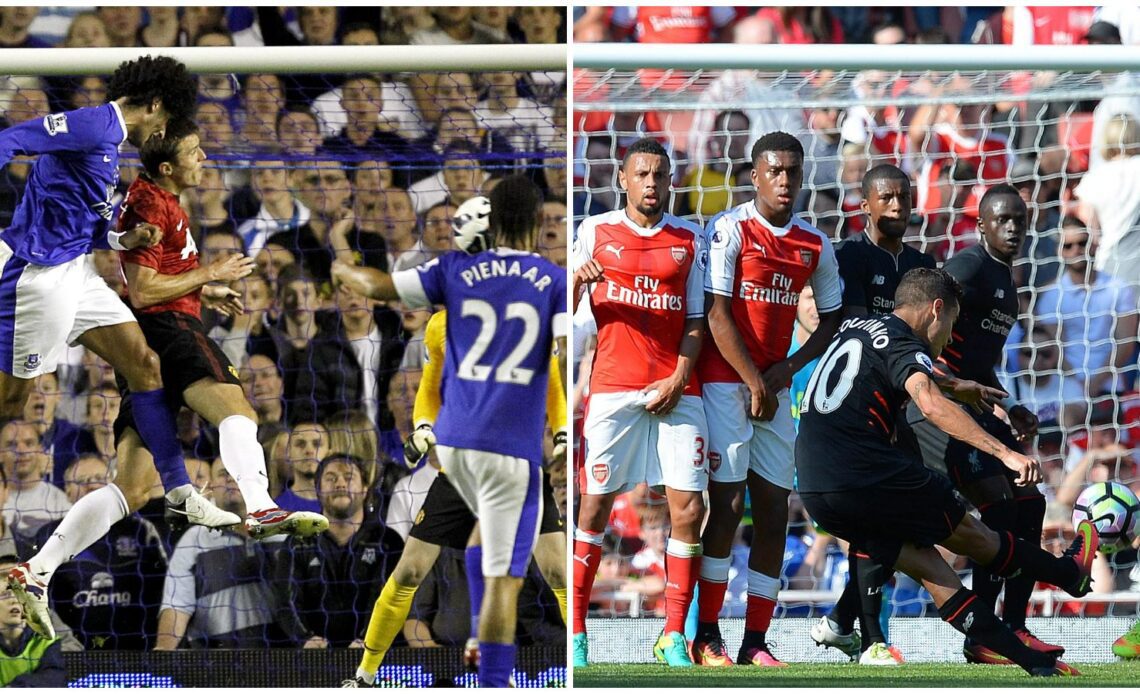 Everton and Liverpool score goals on previous Premier League opening days.