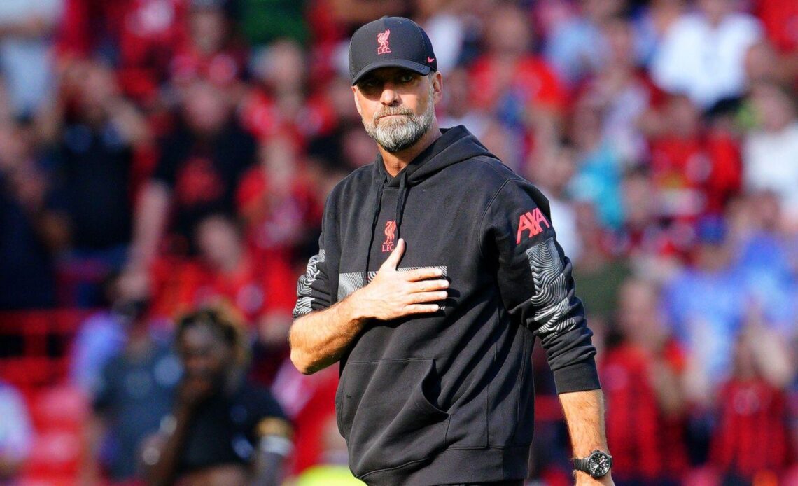 Liverpool boss Jurgen Klopp pumps his chest