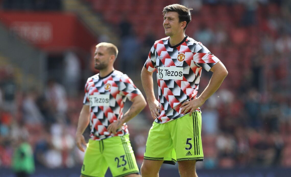 Harry Maguire during a warm-up