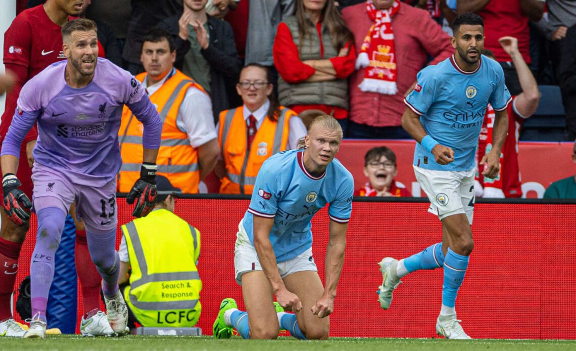 Erling Haaland of Manchester City during the Comunity Shield against Liverpool