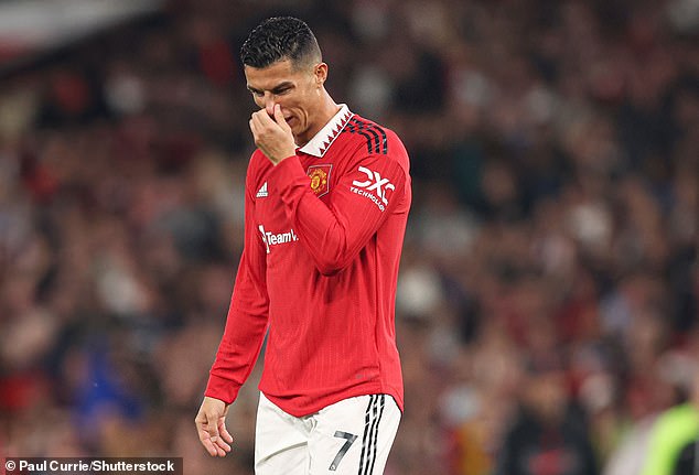 Darren Bent has insisted veteran forward Cristiano Ronaldo (pictured), 37, does not fit into manager Erik ten Hag's style of play at Manchester United due to his lack of pressing ability