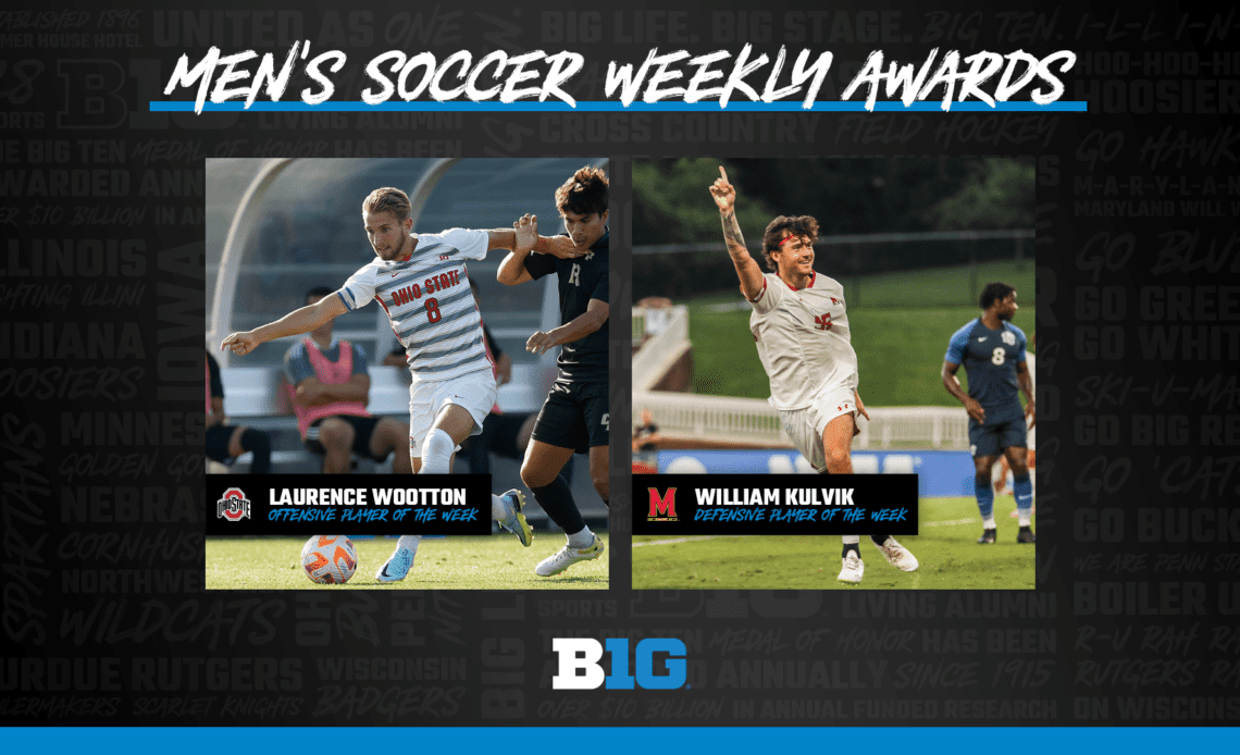 Maryland and Ohio State Earn Weekly Men’s Soccer Awards