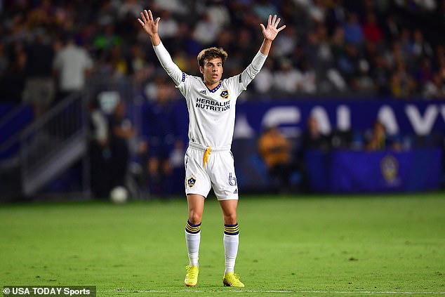 Riqui Puig came on as a sub in the 62nd minute for his first minutes in a LA Galaxy uniform